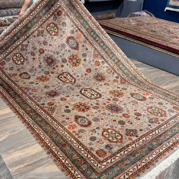 فرش دستریس طوسی افشان الماسی