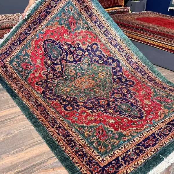 فرش دستریس ۶ متری سبز