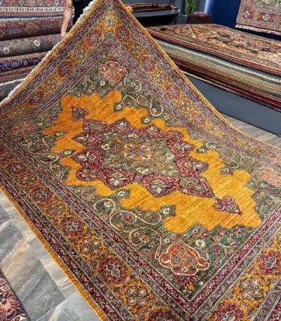 فرش هریس ۹ متری طلایی