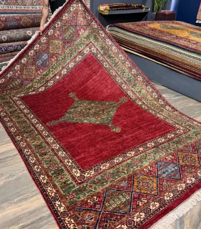 قالی قشقایی لاکی دستباف