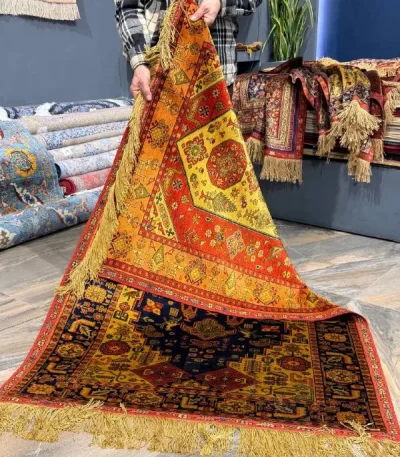 فرش تمام ابریشم رج ۸۰