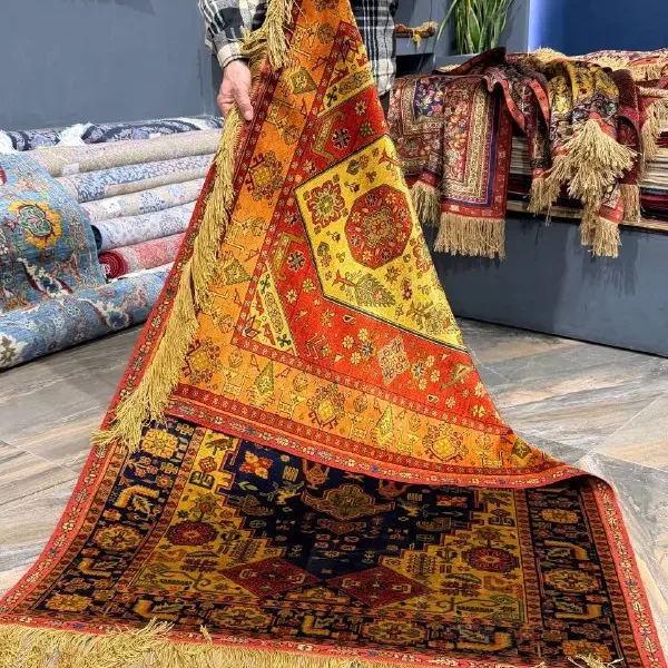 فرش تمام ابریشم رج ۸۰