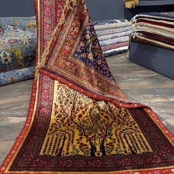 فرش تمام ابریشم رج ۸۰