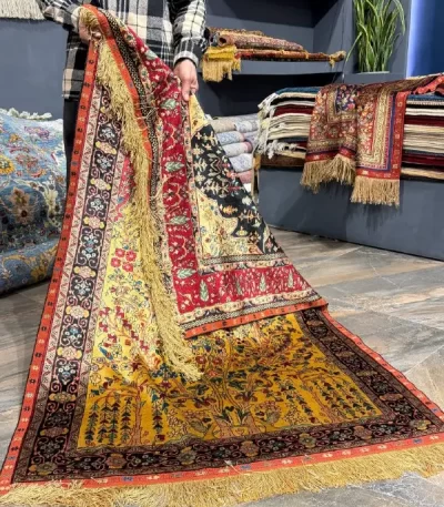 فرش تمام ابریشم رج ۸۰